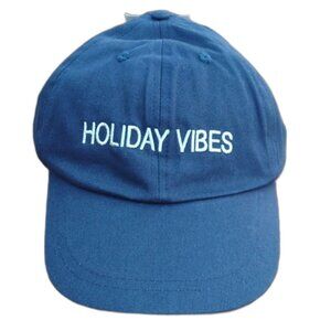 Zara Navy Blue Holiday Vibes Adjustable Baseball Cap New Size Medium